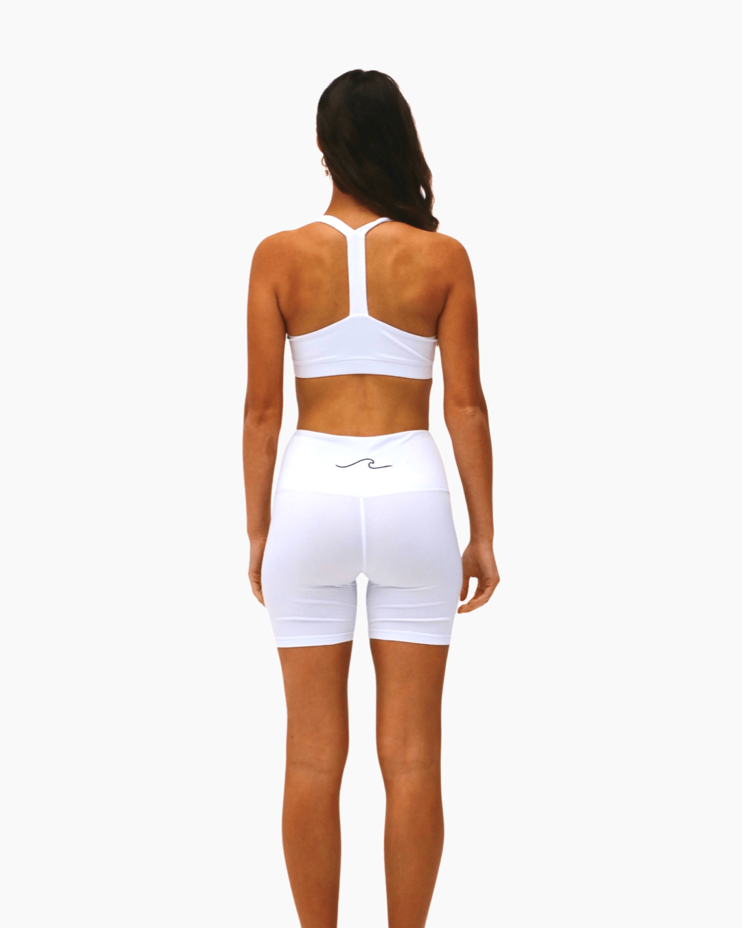 Bike Shorts White - Waev Sports