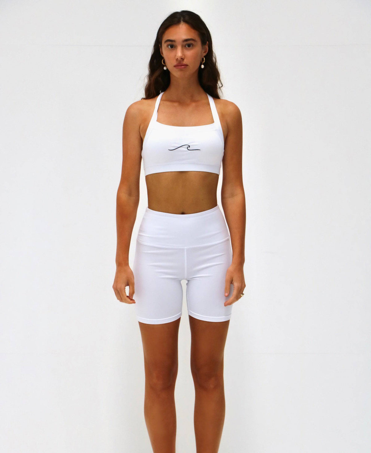 Bike Shorts White - Waev Sports